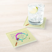 Künstler Ihres eigenen Lebens Inspiration Zitat Glasuntersetzer (Schrägansicht)