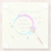 Künstler Ihres eigenen Lebens Inspiration Zitat Glasuntersetzer (Rückseite)