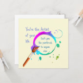 Künstler Ihres eigenen Lebens Inspiration Zitat Karte (Vorderseite/Rückseite Beispiel)