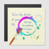 Künstler Ihres eigenen Lebens Inspiration Zitat Magnetkarte (Vorne/Hinten)