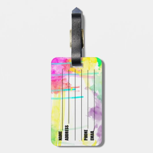 Künstler in den gepäckanhänger (Rückseite vertikal)