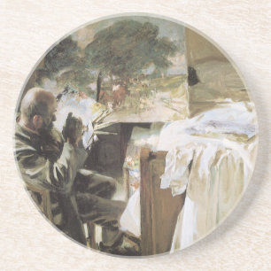Künstler in seinem Atelier von John Singer Sargent Getränkeuntersetzer