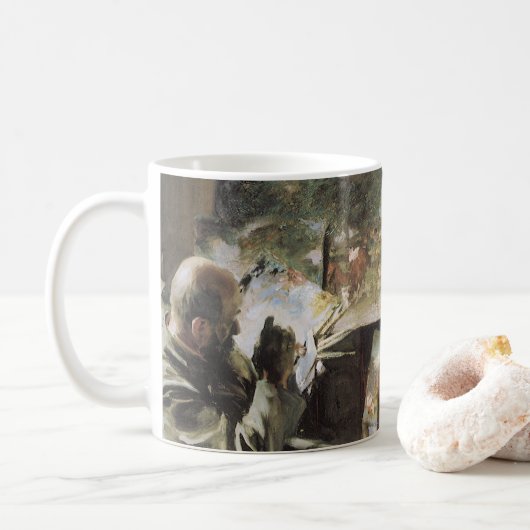 Künstler in Seinem Studio von John Singer Sargent Kaffeetasse (Mit Donut)