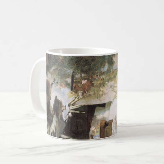 Künstler in Seinem Studio von John Singer Sargent Kaffeetasse (Vorderseite Links)