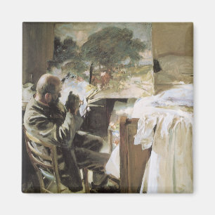 Künstler in Seinem Studio von John Singer Sargent Magnet