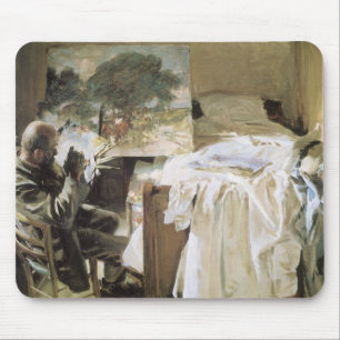 Künstler in Seinem Studio von John Singer Sargent Mousepad