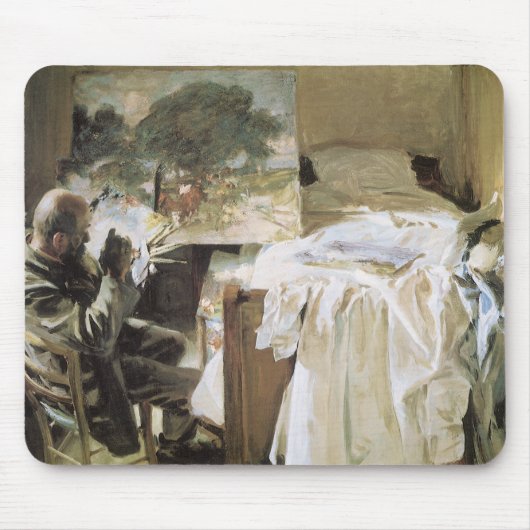 Künstler in Seinem Studio von John Singer Sargent Mousepad (Vorne)