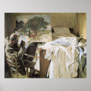 Künstler in Seinem Studio von John Singer Sargent Poster
