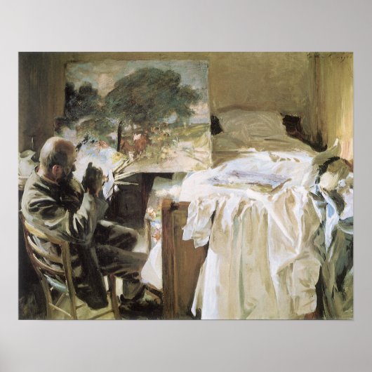 Künstler in Seinem Studio von John Singer Sargent Poster (Vorne)