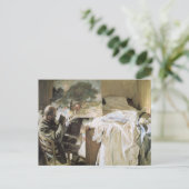 Künstler in Seinem Studio von John Singer Sargent Postkarte (Stehend Vorderseite)