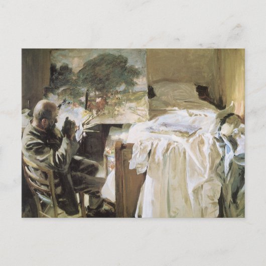 Künstler in Seinem Studio von John Singer Sargent Postkarte (Vorderseite)