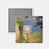 Künstler in St. Tropez Magnet (Vorderseite/Rückseite)