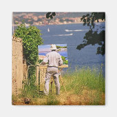 Künstler in St. Tropez Magnet (Vorne)