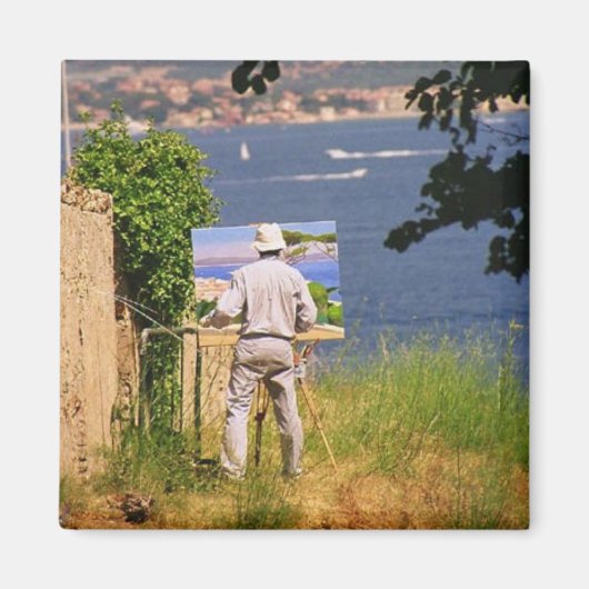 Künstler in St. Tropez Magnet (Vorne)