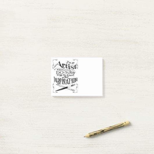 Künstler-Inspiration Post-it Klebezettel (Auf Schreibtisch)