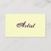 "Künstler IV" Visitenkarte (Rückseite)