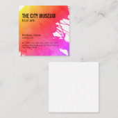 Künstler (lebhaft) quadratische visitenkarte (Vorne/Hinten)