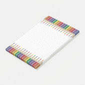 Künstler Lehrer Buntstift Post-it Klebezettel (angewinkelt)