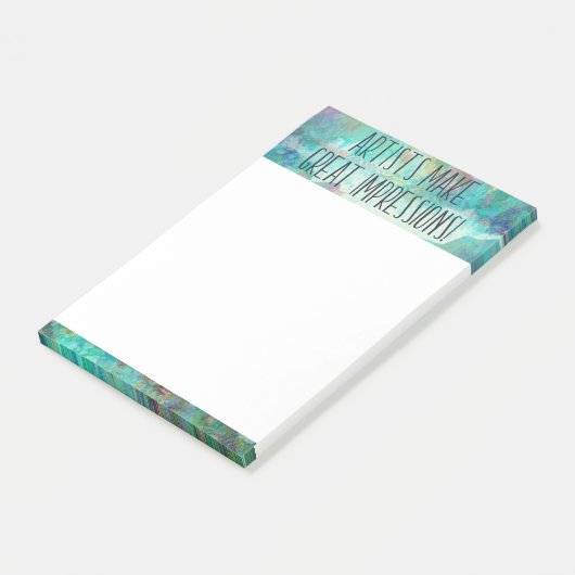 Künstler machen großartige Impressionen auf Sticky Post-it Klebezettel (angewinkelt)