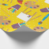 Künstler malen Party-Packpapier Geschenkpapier (Ecke)