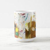 Künstler malen Spritzer und Farbpalette Kaffeetasse (Mittel)