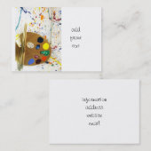 Künstler malen Spritzer und Farbpalette Visitenkarte (Vorne/Hinten)