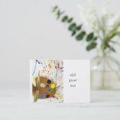 Künstler malen Spritzer und Farbpalette Visitenkarte (Stehend Vorderseite)