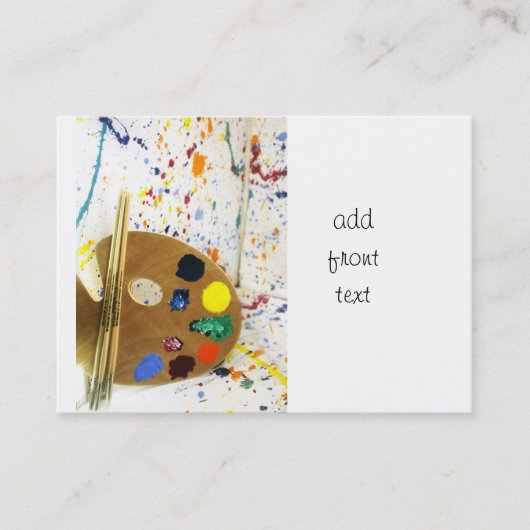 Künstler malen Spritzer und Farbpalette Visitenkarte (Vorderseite)