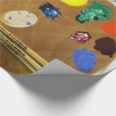 Künstler malen Spritzer und Palette Geschenkpapier (Ecke)