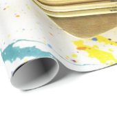 Künstler malen Spritzer und Palette Geschenkpapier (Rolleneckpunkt)