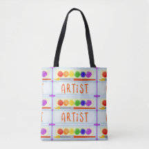 Künstler-Maler-Farben-Paletten-Bürsten-Muster