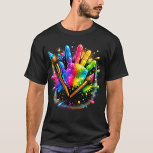 Künstler Maler Farbige Malerei T-Shirt
