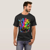 Künstler Maler Farbige Malerei T-Shirt (Vorne ganz)