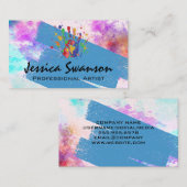 Künstler-Maler | Handfarbenlogos Visitenkarte (Vorne/Hinten)