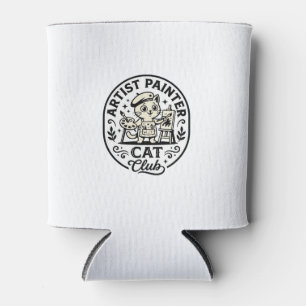 Künstler Maler Katze Lustige Katze Grafik - Künstl Dosenkühler
