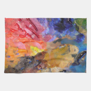 Künstler Malerpalette Farbige Farbe Küchentuch