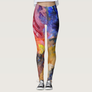 Künstler Malerpalette Farbige Farbe Leggings