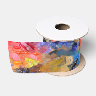 Künstler Malerpalette Farbige Farbe  Satinband