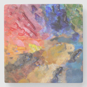 Künstler Malerpalette Farbige Farbe Steinuntersetzer