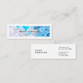 Künstler Marmor Pink Aquarell Mini Business Card Visitenkarte (Vorne/Hinten)