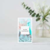 Künstler-MarmorAquarell-Vertikale-Visitenkarte Visitenkarte (Stehend Vorderseite)