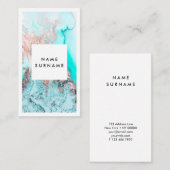 Künstler-MarmorAquarell-Vertikale-Visitenkarte Visitenkarte (Vorne/Hinten)