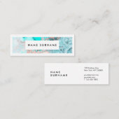 Künstler-MarmorgoldAquarell-MiniVisitenkarte Mini Visitenkarte (Vorne/Hinten)