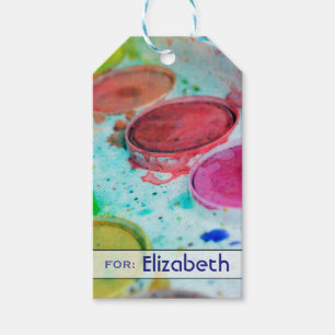 Künstler mehrfarbige Farbpalette Geschenkanhänger