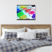 Künstler mehrfarbige Farbpalette Leinwanddruck (Insitu (Schlafzimmer))