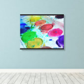 Künstler mehrfarbige Farbpalette Leinwanddruck (Insitu (Holzboden))