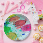 Künstler mehrfarbige Farbpalette Pappteller (Party)