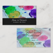 Künstler mehrfarbige Farbpalette Visitenkarte (Vorne/Hinten)