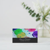 Künstler mehrfarbige Farbpalette Visitenkarte (Stehend Vorderseite)