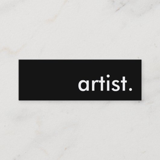 Künstler. Mini Visitenkarte (Vorderseite)